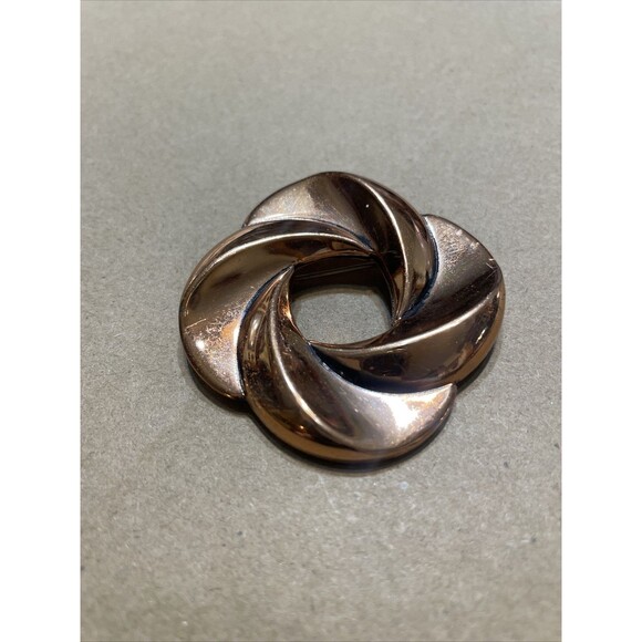 Vintage Renoir Signed Modern Art Brooch Copper - Picture 5 of 6